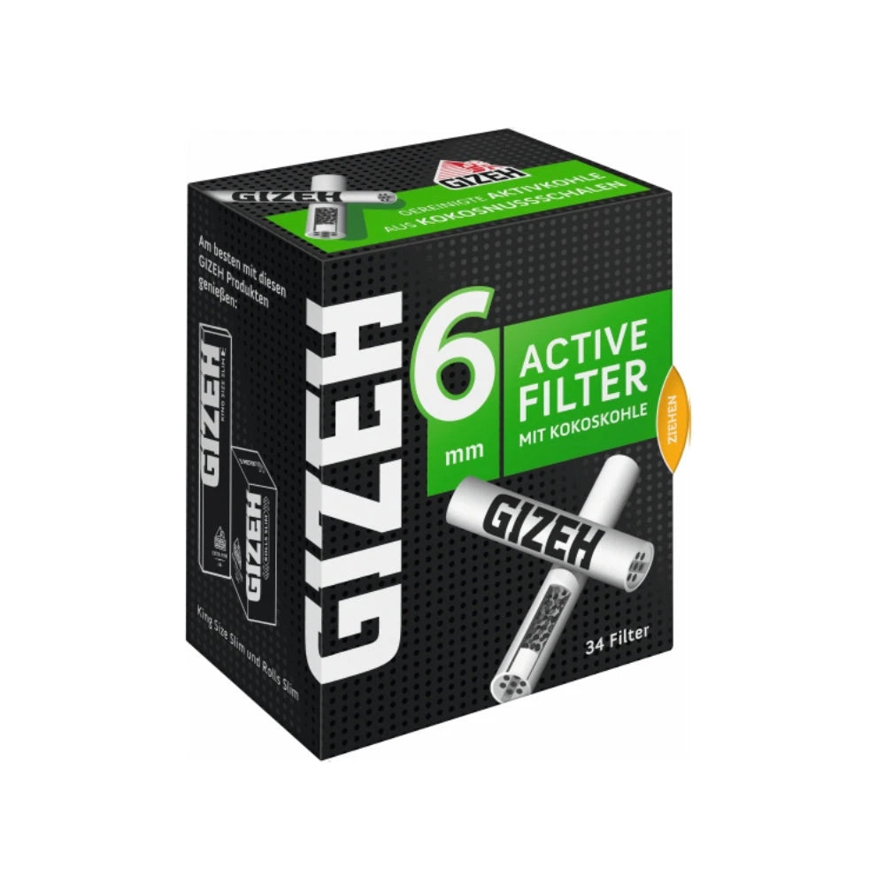GIZEH Active Filter Ø 6mm (34 Stück) - Black & Pink Gizeh